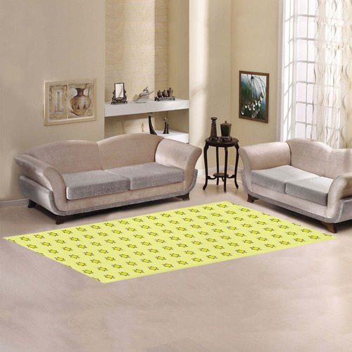 many stars soft yellow Area Rug 9'6''x3'3''