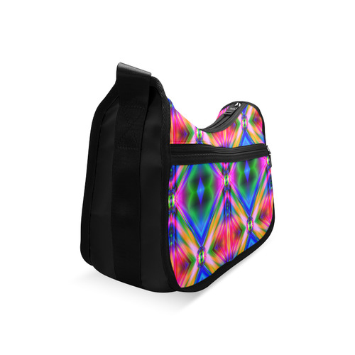 Groovy Psychedelic Diamonds (Pinks and Blues) Crossbody Bags (Model 1616)