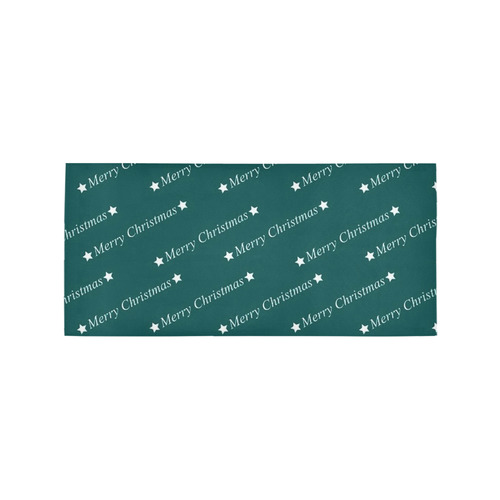 merry christmas,text turquoise Area Rug 7'x3'3''