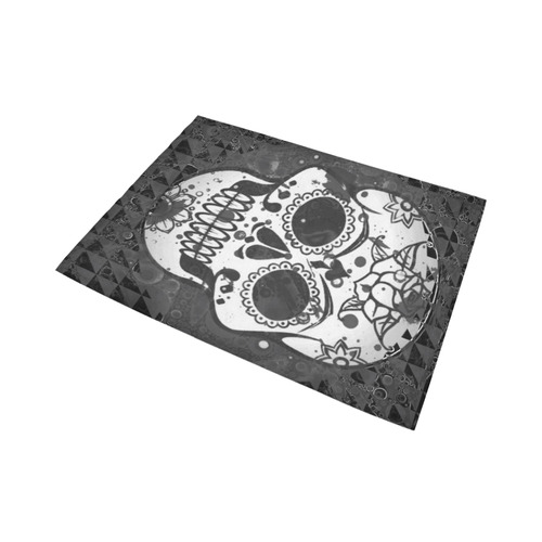 black and white Skull Area Rug7'x5'