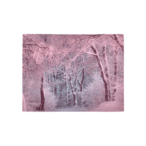 another winter wonderland  pink Area Rug 5'3''x4'