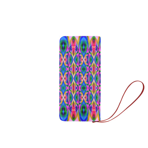 Groovy Psychedelic Pink/Blue Abstract Women's Clutch Wallet (Model 1637)