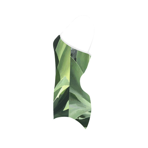 Green Succulent Desert Nature Art Strap Swimsuit ( Model S05)