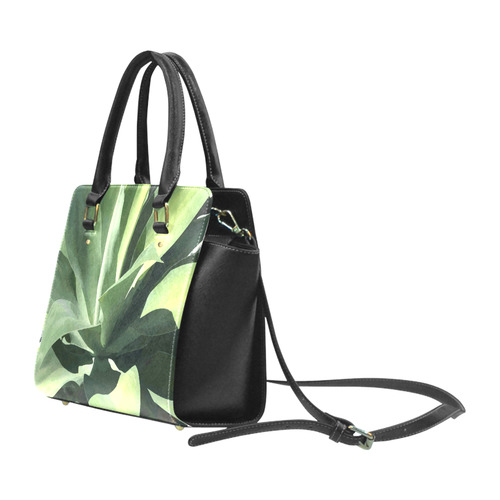 Green Succulent Desert Nature Art Classic Shoulder Handbag (Model 1653)