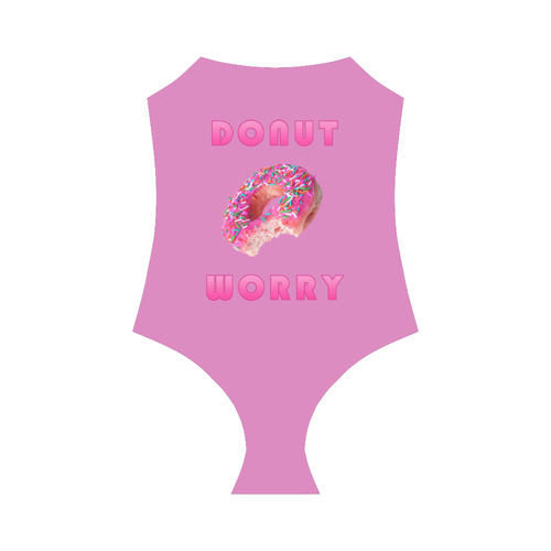 Funny Pink Donut - Don't Worry Strap Swimsuit ( Model S05)