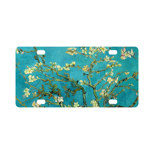 Vincent Van Gogh Blossoming Almond Tree Floral Art Classic License Plate