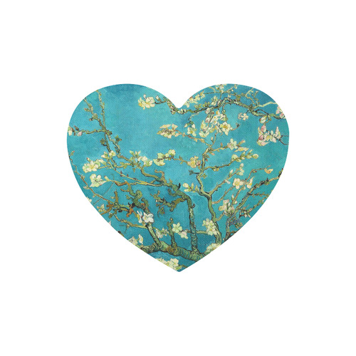 Vincent Van Gogh Blossoming Almond Tree Floral Art Heart-shaped Mousepad