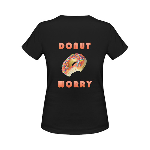 Funny Orange Donut - Don't Worry Women's Classic T-Shirt (Model T17）