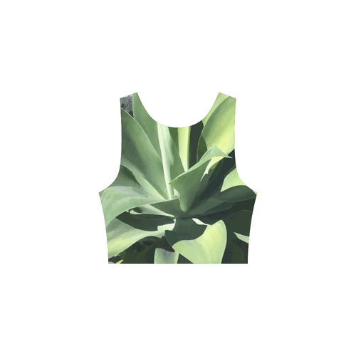 Green Succulent Desert Nature Art Atalanta Sundress (Model D04)