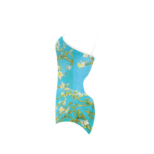 Van Gogh Blossoming Almond Tree Floral Art Strap Swimsuit ( Model S05)