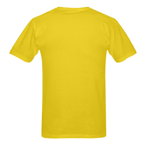 Flower Power CIRCLE Dots in Dots cyan yellow black Sunny Men's T- shirt (Model T06)