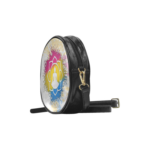 Pansexual Pride Lotus Round Sling Bag (Model 1647)