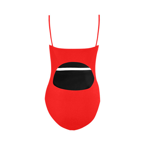 Funny Red Donut - Don't Worry Strap Swimsuit ( Model S05)