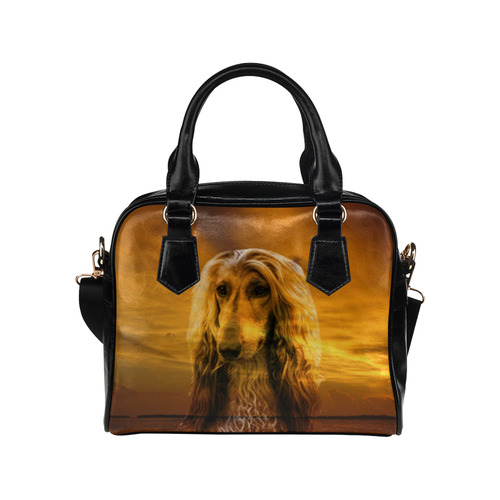 Dog Afghan Hound Shoulder Handbag (Model 1634)