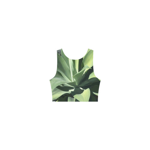 Green Succulent Desert Nature Art Atalanta Casual Sundress(Model D04)