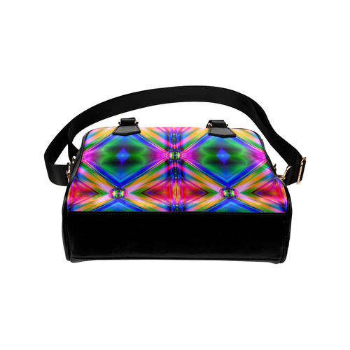 Groovy Psychedelic Diamonds (Pinks and Blues) Shoulder Handbag (Model 1634)
