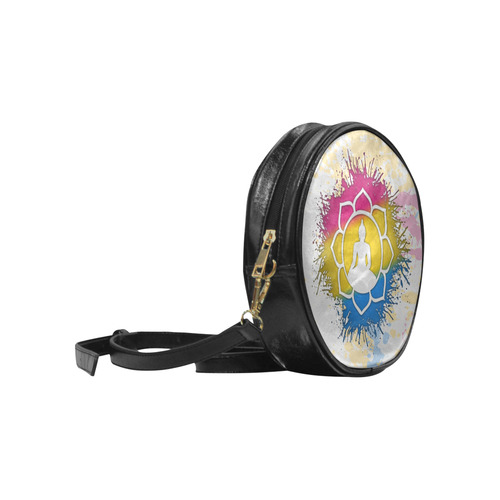 Pansexual Pride Lotus Round Sling Bag (Model 1647)