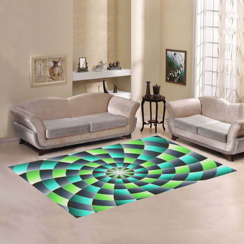 glossy spirals Area Rug7'x5'