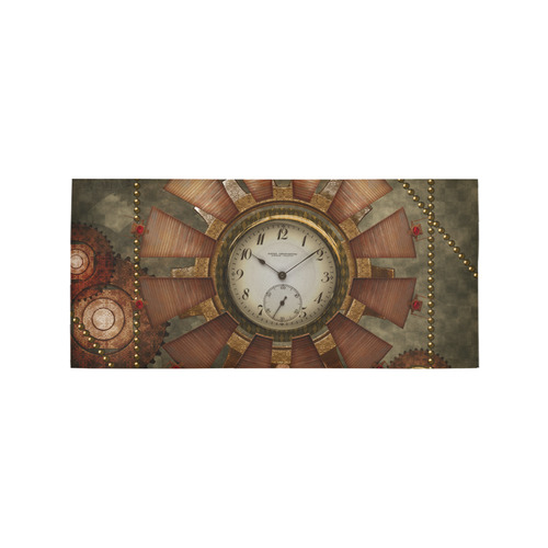Steampunk, wonderful clocks in noble design Area Rug 7'x3'3''