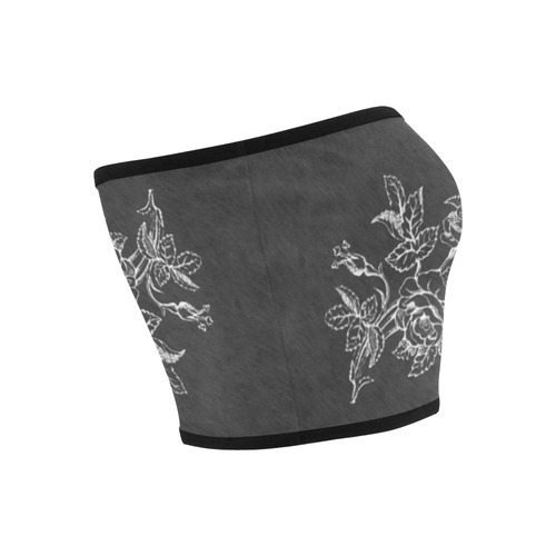 Vintage Wild Roses Chalkboard Bandeau Top