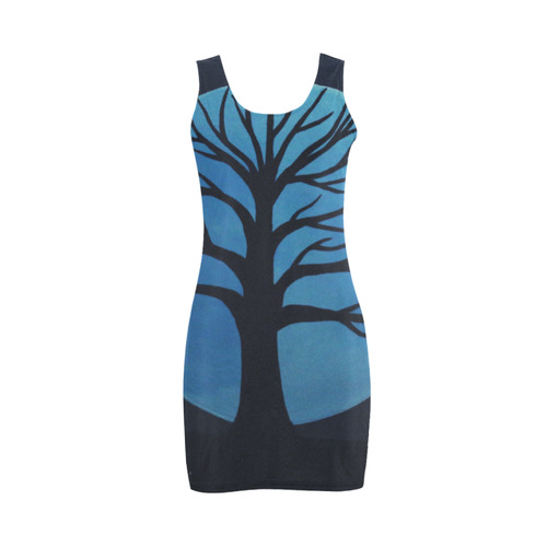 Spooky Tree (Blue) Medea Vest Dress (Model D06)