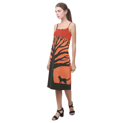 Spooky Cats Alcestis Slip Dress (Model D05)