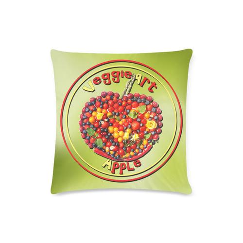 VeggieArt Apple Custom Zippered Pillow Case 16"x16" (one side)