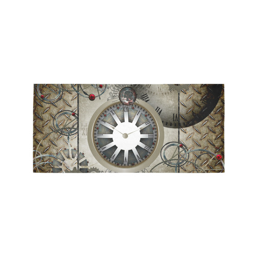 Steampunk, noble design, clocks and gears Area Rug 7'x3'3''