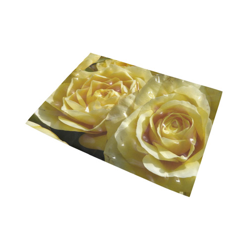 yellow roses Area Rug7'x5'