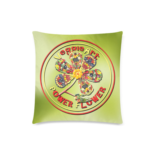 VeggieArt Power Flower Custom Zippered Pillow Case 18"x18"(Twin Sides)