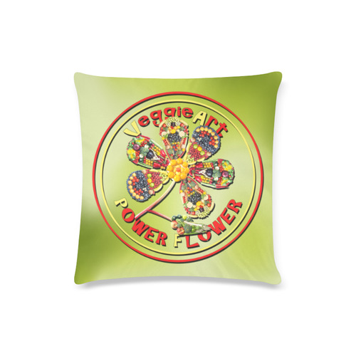 VeggieArt Power Flower Custom Zippered Pillow Case 16"x16"(Twin Sides)