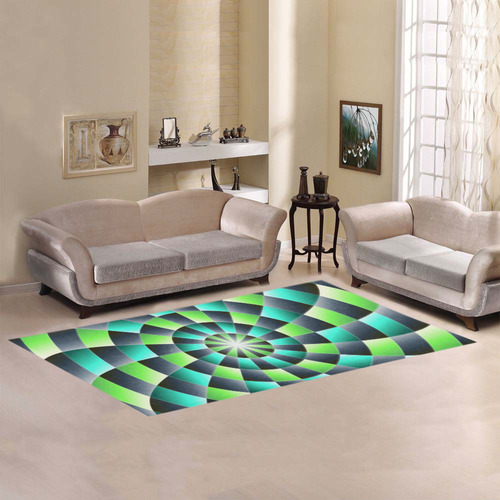 glossy spirals Area Rug 7'x3'3''