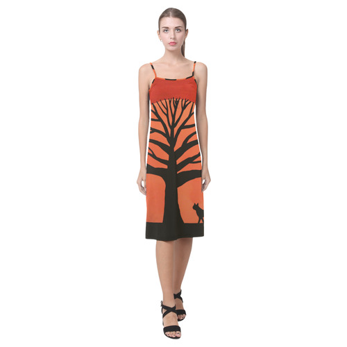 Spooky Cats Alcestis Slip Dress (Model D05)