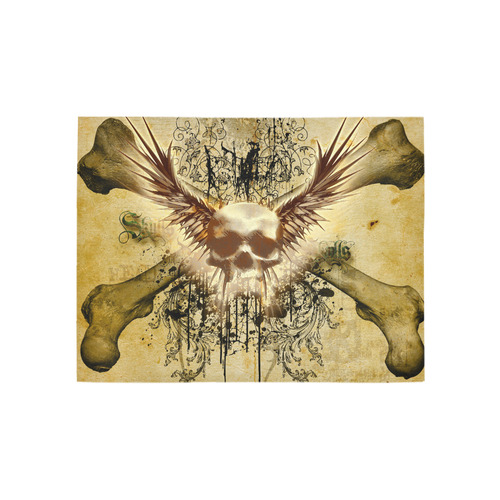 Amazing skull, wings and grunge Area Rug 5'3''x4'