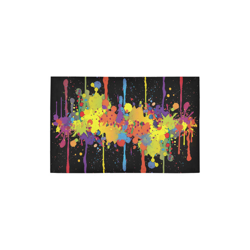 CRAZY multicolored double running SPLASHES Area Rug 2'7"x 1'8‘’