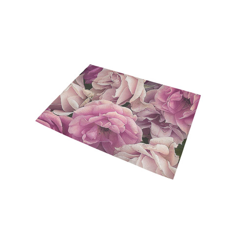 great garden roses pink Area Rug 5'x3'3''