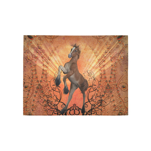 Awesome, cute foal with floral elements Area Rug 5'3''x4'