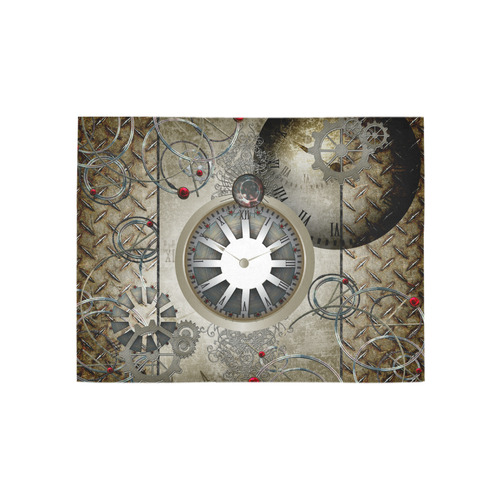 Steampunk, noble design, clocks and gears Area Rug 5'3''x4'