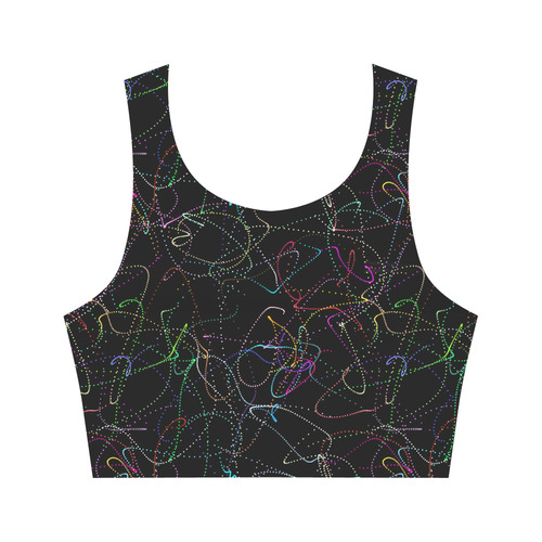 glowing in the dark Women's Crop Top (Model T42)