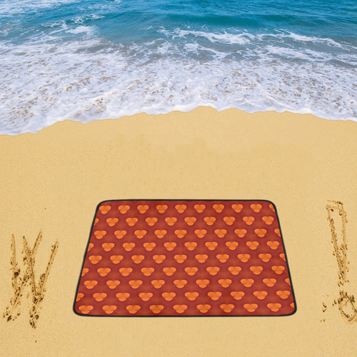 Drei Orange Kugel Beach Mat 78"x 60"