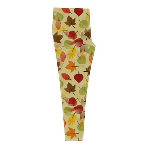 Autumn flat LEAVES Pattern Cassandra Women's Leggings (Model L01)