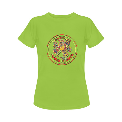 VeggieArt Power Flower Women's Classic T-Shirt (Model T17）
