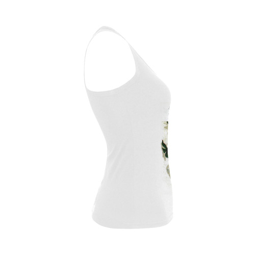 Vintage Floral Women's Shoulder-Free Tank Top (Model T35)