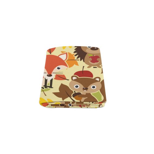 Autumn Leaves Pattern + HEDGEHOG FOX SQUIRREL Blanket 40"x50"