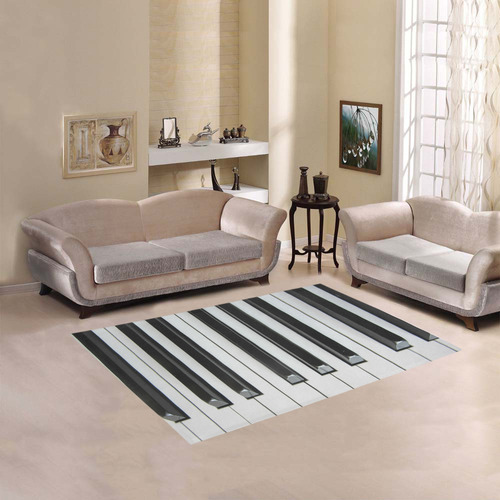 3D Piano Keys Area Rug 5'3''x4'