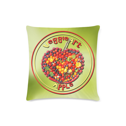 VeggieArt Apple Custom Zippered Pillow Case 16"x16" (one side)