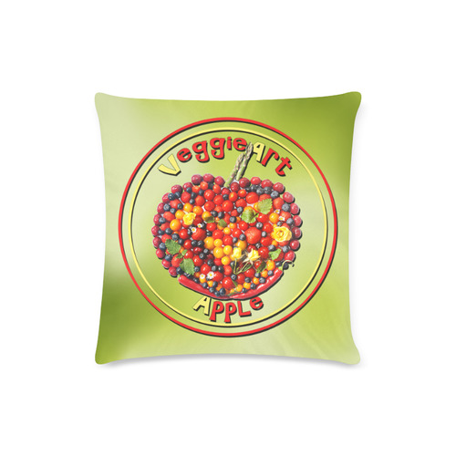 VeggieArt Apple Custom Zippered Pillow Case 16"x16"(Twin Sides)