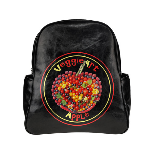 VeggieArt Apple Multi-Pockets Backpack (Model 1636)