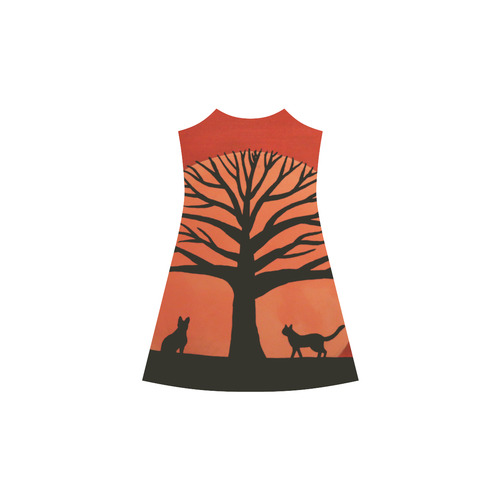 Spooky Cats Alcestis Slip Dress (Model D05)