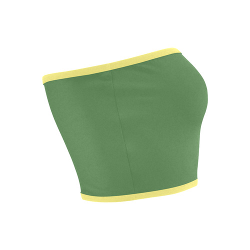 Groovy 70s Retro Hippie Green Bandeau Top